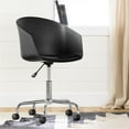 thumbnail image 5 of South Shore Gascony Rubbed Black Desk and 1 Flam Black Swivel Chair Set, 5 of 7