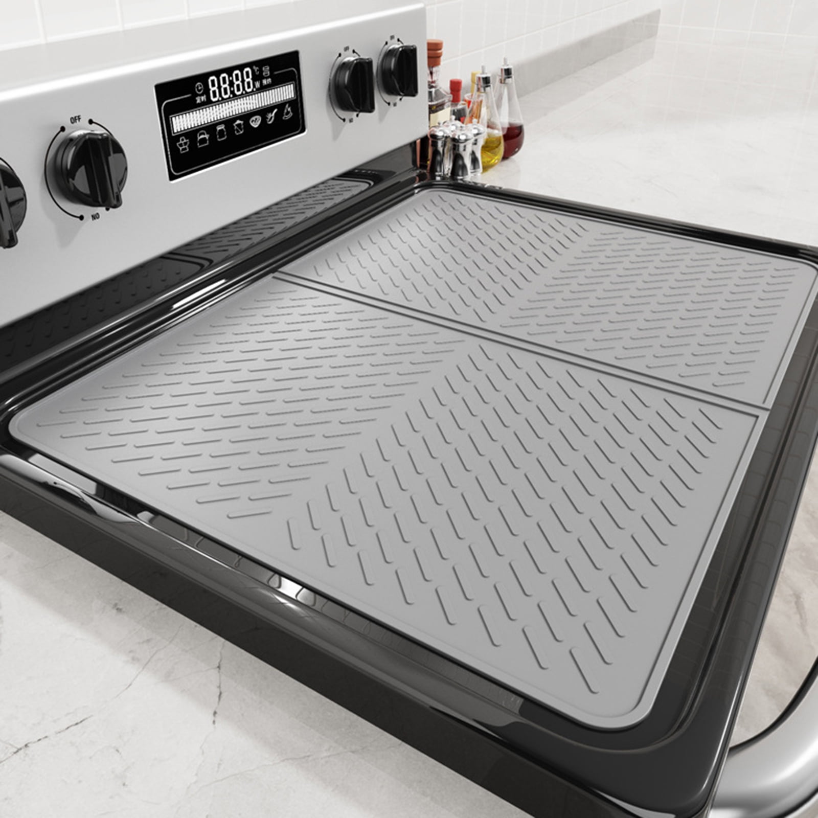 Anti Slip Kitchen Appliance Cover Mat for Electric Stove Heat Resistant Surfaces Protectors 27.56x19.69inch Silicone Pad