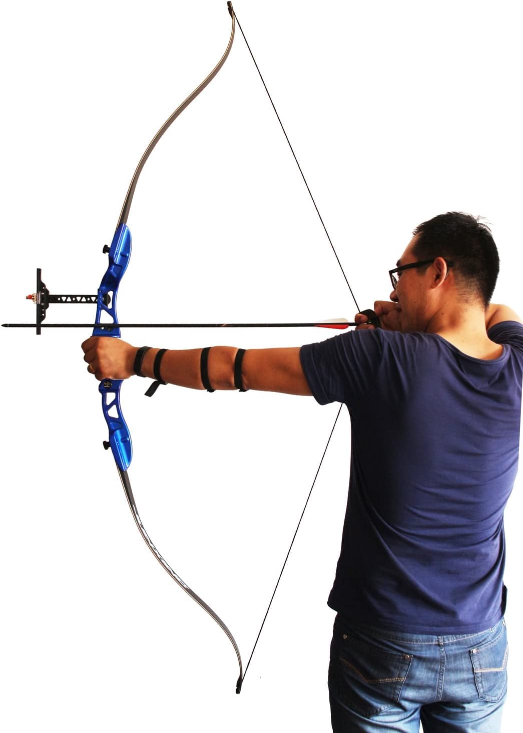 66" Metal Riser Takedown Recurve Bow Adult Archery Competition Athletic Bow Weights 20 22 24 26 28 30 32 34 36 LB Right Handed Archery Kit