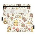 thumbnail image 2 of 2 Pack Pencil Pouch for 3 Ring Binder Smooth Zipper Folders with Pockets Clear Window Pencil Case Cute Duck and Flower, 2 of 6