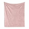 thumbnail image 1 of Geometrical Soft Flannel Fleece Throw Blanket, Monochromatic Polygon Repetition with Hexagon Shapes, Cozy Plush for Indoor and Outdoor Use, 50" x 70", Pastel Pink and White, by Ambesonne, 1 of 5