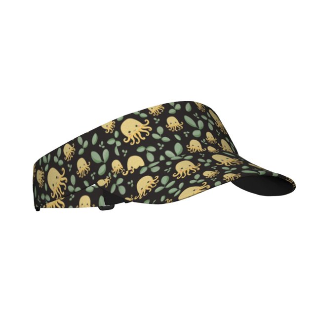 Fotbe Octopuses And Leaves Visera Deportiva con Diseño, Gorra Abierta Ajustable de Algodón para Mujer y Hombre