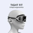 thumbnail image 4 of Gafas de natación antivaho para adultos, impermeables, con montura grande, para nadar y bucear, color blanco antracita, 4 of 5