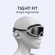 thumbnail image 4 of Gafas de natación antivaho para adultos, impermeables, con montura grande, para nadar y bucear, galvanizadas, plateadas y negras, 4 of 5