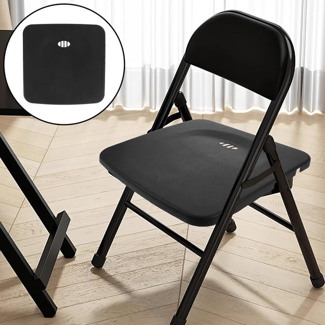 CATIEBYE Chair Seating Pad Black Plastic Foldable Design for Office Professionals Public Training Sessions 1Set