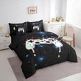 thumbnail image 3 of Feelyou White Game Console Bedding Comforter Set 7pcs, Galaxy Stars Queen Bedding Sets, 3 of 8