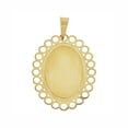 thumbnail image 3 of 14k Yellow Gold, Color Image Over Gold Virgin Mary Religious Pendant Round Charm with 18" Dainty Neck Chain, 3 of 9
