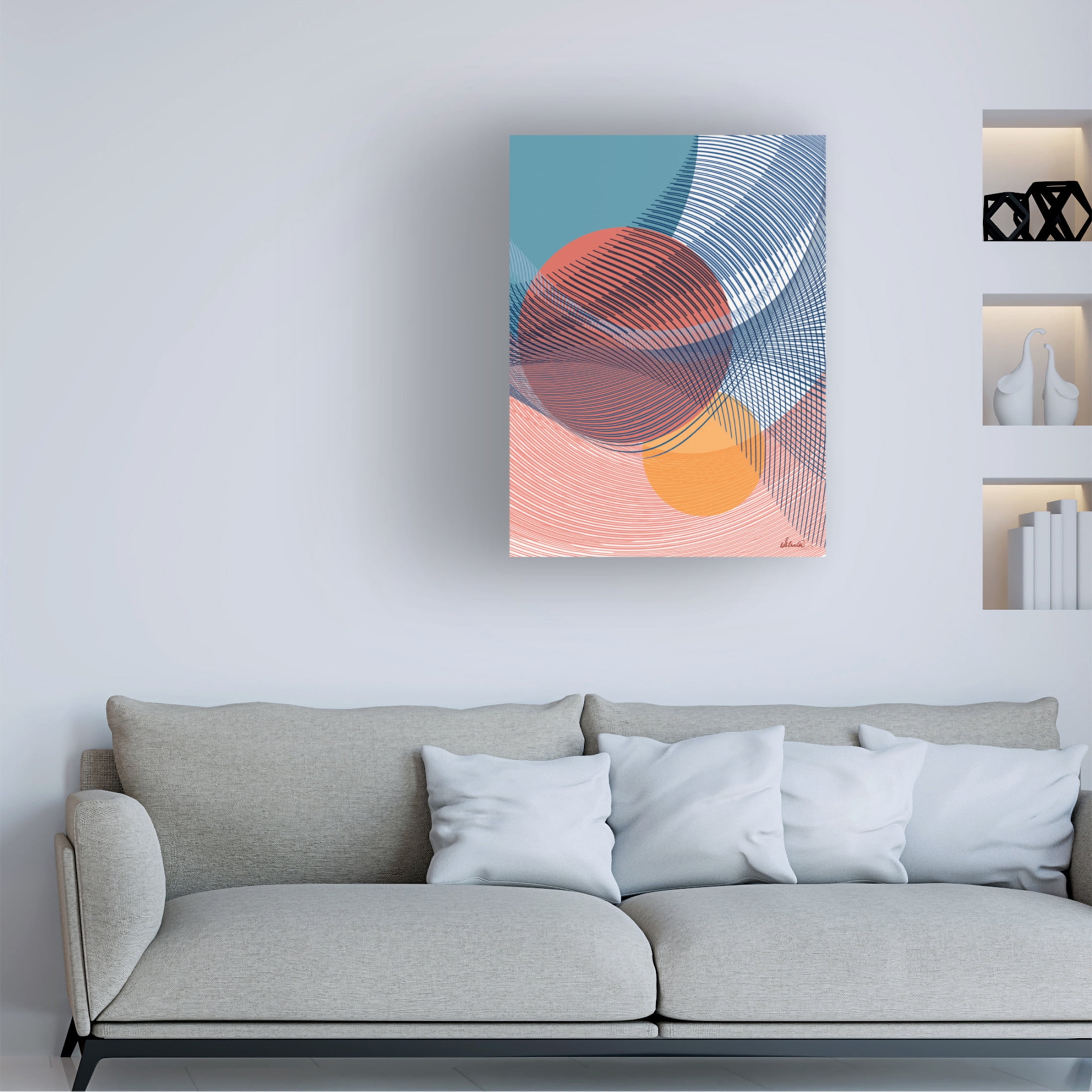 Canvas Wall Art - Ishita Banerjee 'Ephemeral Sunrise' Wall Art for Living Room, Bedroom, or Office Décor by Trademark Fine Art - 35 x 47 Inches
