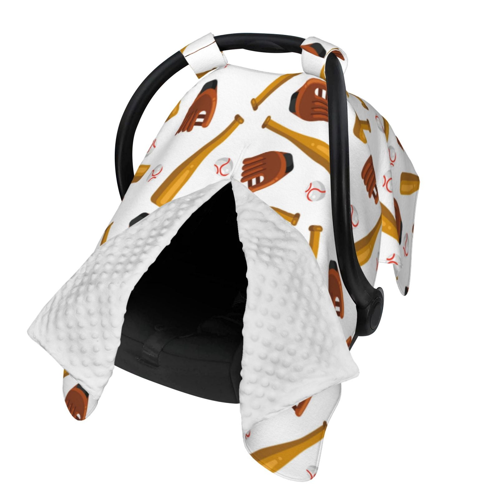 Naloa Baseball Sport Baby Car Seat Cover, Breathable Baby Carrier Cover, Multiuse Baby Carrier Cover & Nursing Breastfeeding Cover