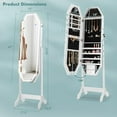 thumbnail image 4 of Giantex Jewelry Armoire w/Full Length LED Mirror, Lockable  Standing Jewelry Cabinet Organizer Box, 4 of 10