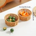 thumbnail image 3 of Rattan Storage Basket,1 Set Decorative Candy Basket,Woven Fruit Basket,Wicker Snack Holder,Decorative Candy Bowl,Food Basket,Bread Basket,1 Large Square Basket with 4 Small Round Basket, 3 of 7