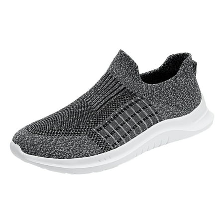 Yindaity Men S Slip On Shoes Mens Slip On Loafers Shoes Lightweight Walking Shoes Comfort Casual Boat Shoes (Grey 11)