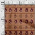 thumbnail image 1 of oneOone Cotton Poplin Twill Rust Brown Fabric Geometric|Peacock & Floral Block Craft Projects Decor Fabric Printed By The Yard 56 Inch Wide, 1 of 4