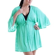 Faded Glory - Women's Plus-Size Burnout Swim Cover-Up Tunic