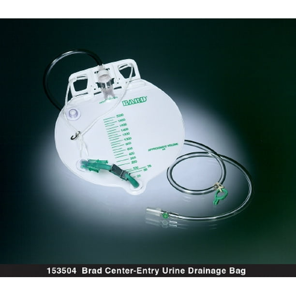 Bard Urinary Drain Bag AntiReflux Valve Vinyl 2000 mL 1 Count