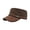 Brown, variant on Breathable Cotton Baseball Hat Flat Top Design Long Brims Sunproof Cadet Cap
