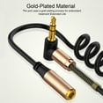 LYTiang 3.5mm Coiled Spiral Extension 90 Right Angle 3.5mm Male to
