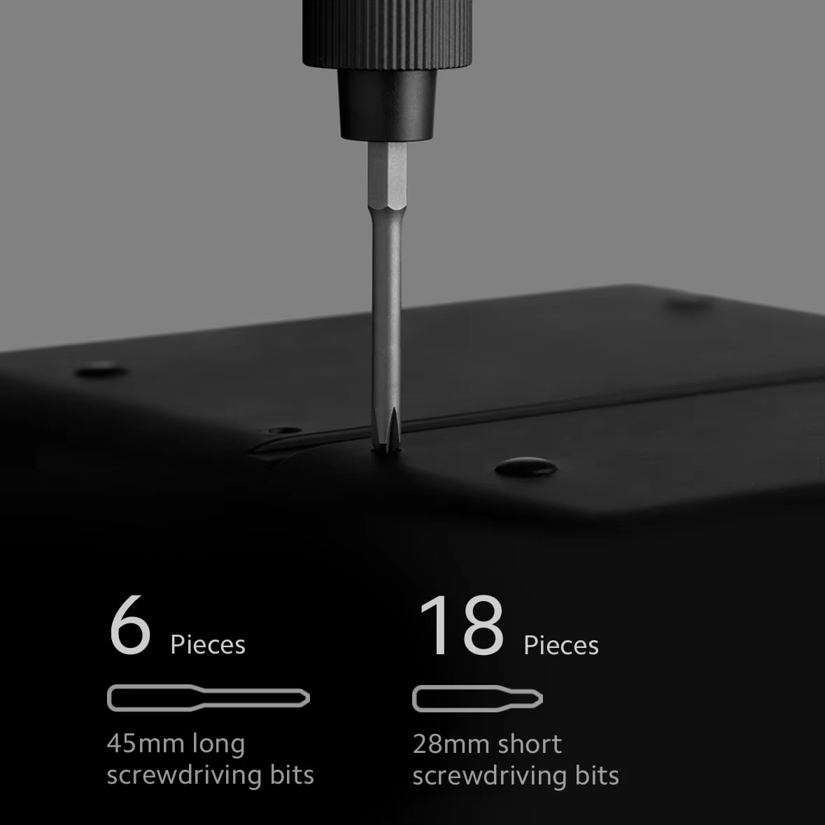 Mijia Precision Electric Screwdriver Kit – Magnetic with 24 Interchangeable Bits, Smart Home, PC & Phone Repair Tool Set