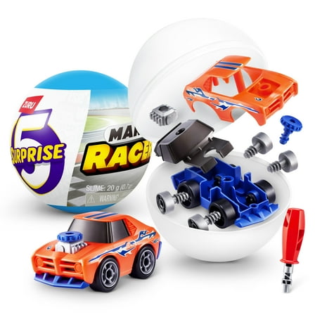5 SURPRISE Make-A-Racer Race Car Vehicle Themed Novelty Unboxing Toy Collectible Mini's by ZURU