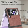 thumbnail image 5 of Cowithday for Samsung Z Flip 4 Cover, Full Body Case with Built-in Screen Protector Hard PC Ultra-Thin Anti-Scratch Shockproof Fliping Protective Phone Case for Samsung Galaxy Z Flip 4, Brown, 5 of 8
