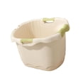 thumbnail image 1 of Cubo de ducha con asiento de apoyo, antideslizante, portátil, cómodo, cubo de baño para bebés, bañera para niños recién nacidos Verde S, 1 of 9