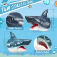 thumbnail image 2 of Hand Puppet Toys 2 Pack Realistic Animal Shark Hand Puppets Soft Rubber Hand Pup, 2 of 5