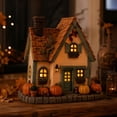 thumbnail image 5 of Hallween Glowing Pumpkin Ornament Resin Lighted Pumpkin House Decor with Warm Light, 5 of 6