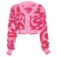 thumbnail image 1 of Top de punto ajustado de cintura alta con hebilla y escote en V de corte bajo a juego de colores dulces de moda de otoño de estilo europeo y americano para mujer, 1 of 6