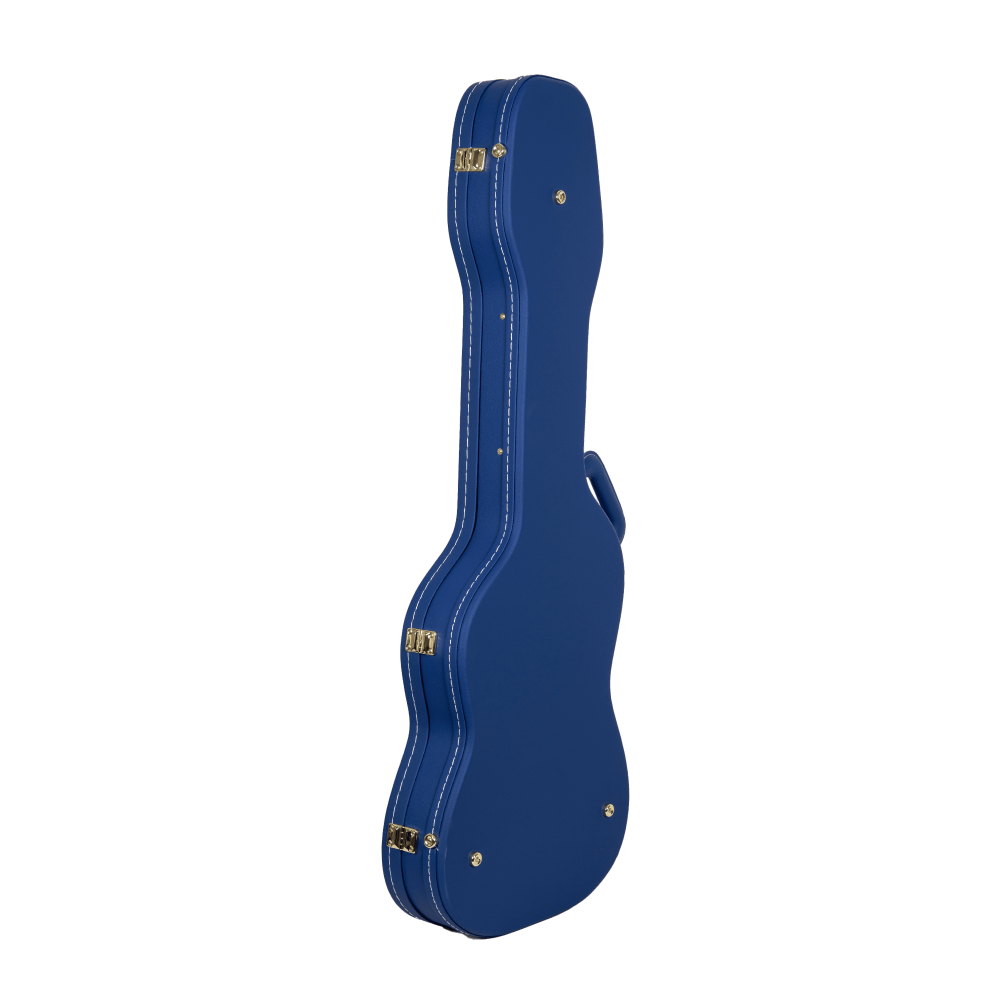 Crossrock Designer Series- Universal Wooden Case for Stratocaster and Telecaster Electric Guitars- Security Lock, Metal Feet, Storage Space- Vibrant Blue