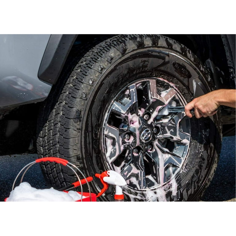 Eyotto 17 Car Wheel Cleaning Brush, Universal Car Wash Brush 17 inch Wheel  Cleaner