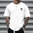 thumbnail image 2 of Zszcpp Summer Tops For Men 2025 T Shirts Coconut Tree Print T-Shirt Short Sleeve O Neck Relaxation Outdoor Blouse Casual Blouses, 2 of 4