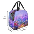 thumbnail image 3 of Lsque Colorful Purple Cosmos Flower Pattern Lunch Bag Women/Men Insulated Lunch Box,Small Leakproof Cooler Food Lunch Containers Reusable High Capacity Lunch Tote Bags, 3 of 6