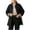Black, variant on Binmer Women’s Plaid Lined Trench Jacket Button Front Mid Length Casual Outerwear With Pockets,Sizes S-2XL