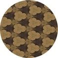 thumbnail image 1 of Ahgly Company Indoor Round Patterned Cinnamon Brown Area Rugs, 5' Round, 1 of 6