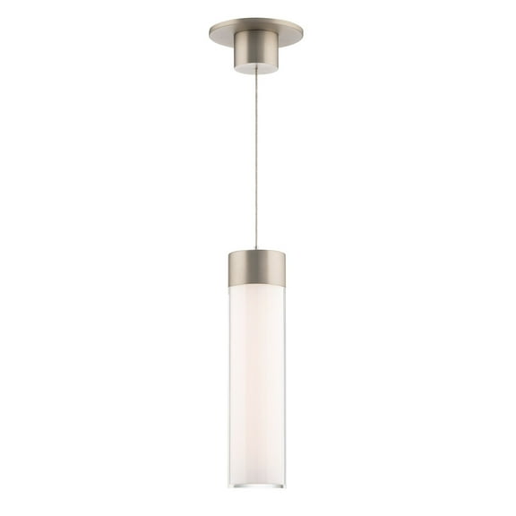 PD-240212-CS-BN WAC Limited Twist-N-Lite - 13W 1 LED Cylinder Mini Pendant-12 Inch Tall and 5 Inch Wide-Brushed Nickel Finish