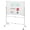 Silver, variant on Koiauber 40x28 inch Reversible Whiteboard/Chalkboard on Wheels,2-in-1 Rolling Mobile Easel Board for Office,Classroom Home
