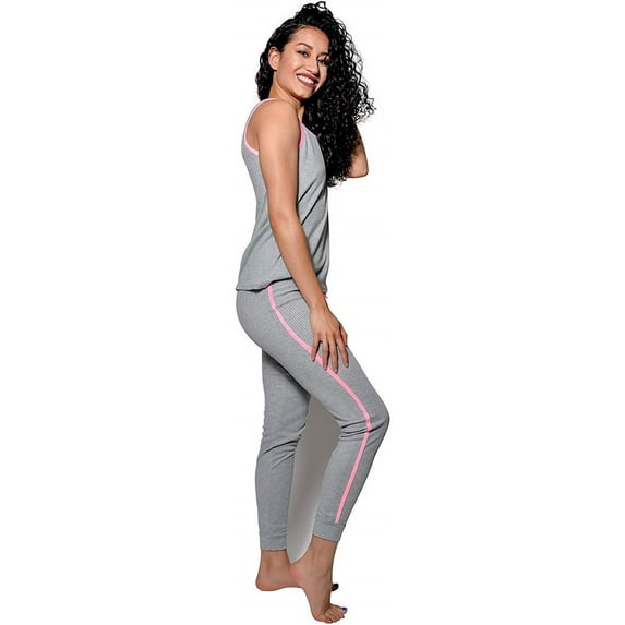 Lay-z Chic Women Perfect Size Pajamas Set Ribbed Neon 2 Piece Super Soft PJ's Yummy