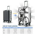 thumbnail image 3 of Cauagu Capybara Riding Bicycle Print Travel Luggage Cover,Travel Dust-proof Suitcase Cover Softside Suitcase Protector for 18-32inch,Not Included Suitcase, 3 of 8