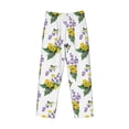 thumbnail image 6 of Uemuo Lavender Flowers Pattern Men's Wide Leg Palazzo Lounge Pants with Pockets Light Weight Loose Comfy Casual Pajama Pants-Large, 6 of 9