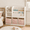 White & Pink, variant on Homy Casa Kids Bookcase with Bins, Front Facing Toy Storage Organizer for Toddler Bedroom, Reading Nook, Playroom and Preschool Classroom, White & Gray