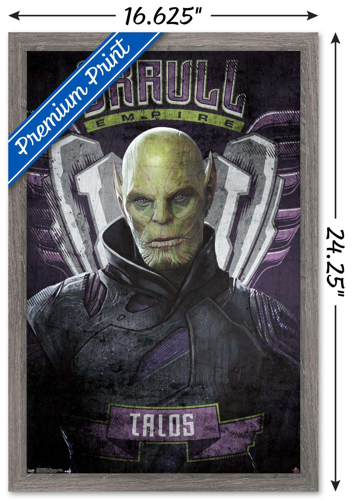 Marvel Cinematic Universe - Captain Marvel - Talos Wall Poster, 14.725" x 22.375", Framed