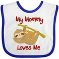 thumbnail image 3 of Inktastic My Mommy Loves Me Sloth Boys or Girls Baby Bib, 3 of 4
