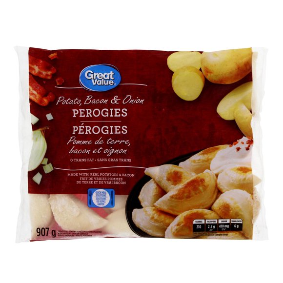 Pérogies pomme de terre, bacon et oignon Great Value 907 g