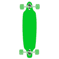 thumbnail image 2 of Moose Drop Through 9" x 36" Longboard Neon Green Complete, 2 of 5