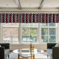 thumbnail image 4 of Curtain Valance for Windows Red Black Wave Stripes Kitchen Curtain Valances Geometric Twists Striped Valances Window Treatments Short Curtains for Kitchen Living Room Bedroom Home Decor 54x18 Inch, 4 of 9