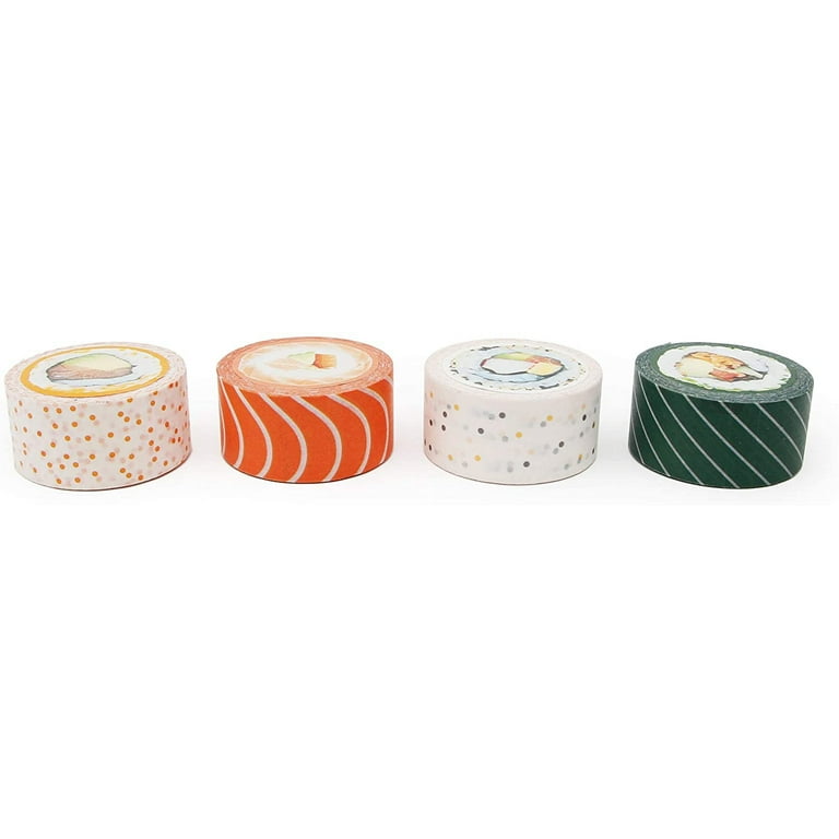 SUCK UK Sushi Tape | Decorative Paper Washi Tape | Novelty Masking Adhesive  Tape | Set of 4 Quality Tapes | Quirky & Cute Design