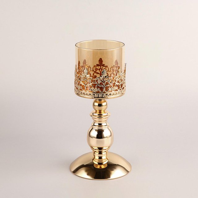 1 piece en Crystal Candle Holder Candebra Centerpiece, Tea Light Candlestick Holder for Wedding Decor Dining Table, Home Party Holiday Centerpiece S 13x13x26cm perfecl portavelas de cristal