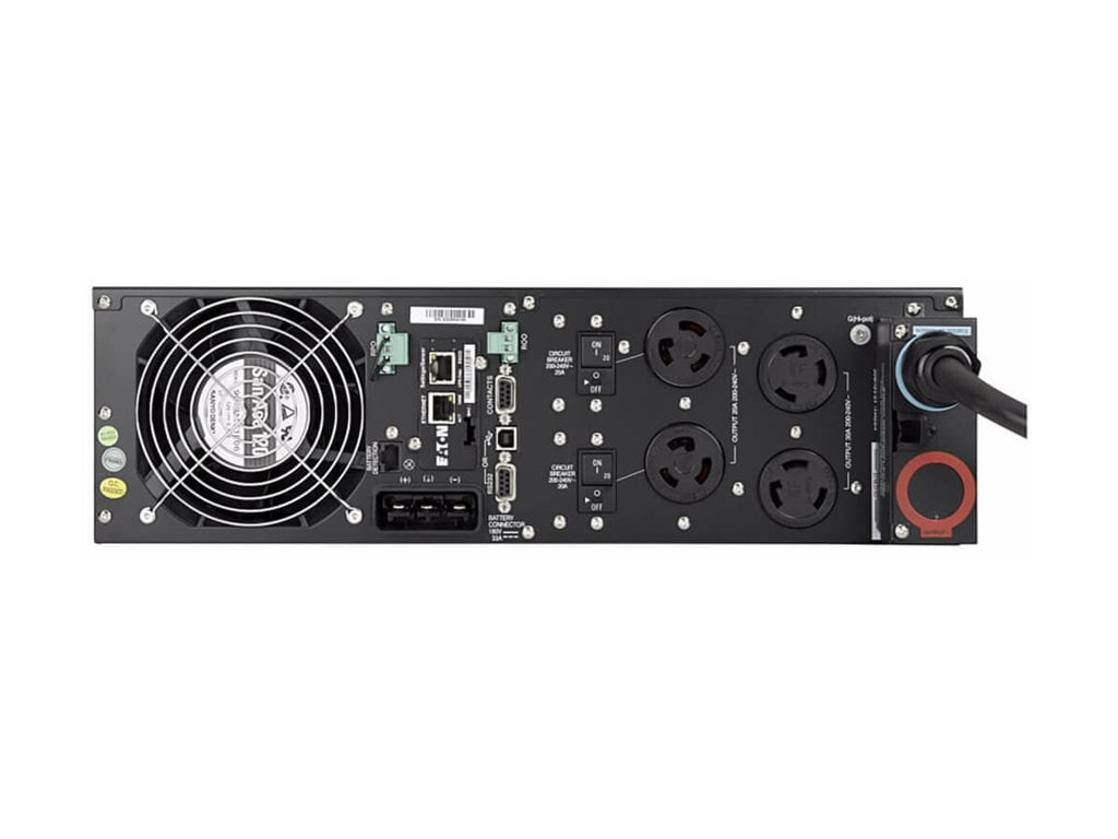 Eaton 9PX UPS, 3U, 3000 VA, 3000 W, L6-30P input, Outputs: (2) L6-20R, (2) L6-30R, 208V