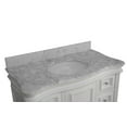 thumbnail image 3 of Katherine 42" Bathroom Vanity with White Cabinet and Carrara Marble Top, 3 of 5