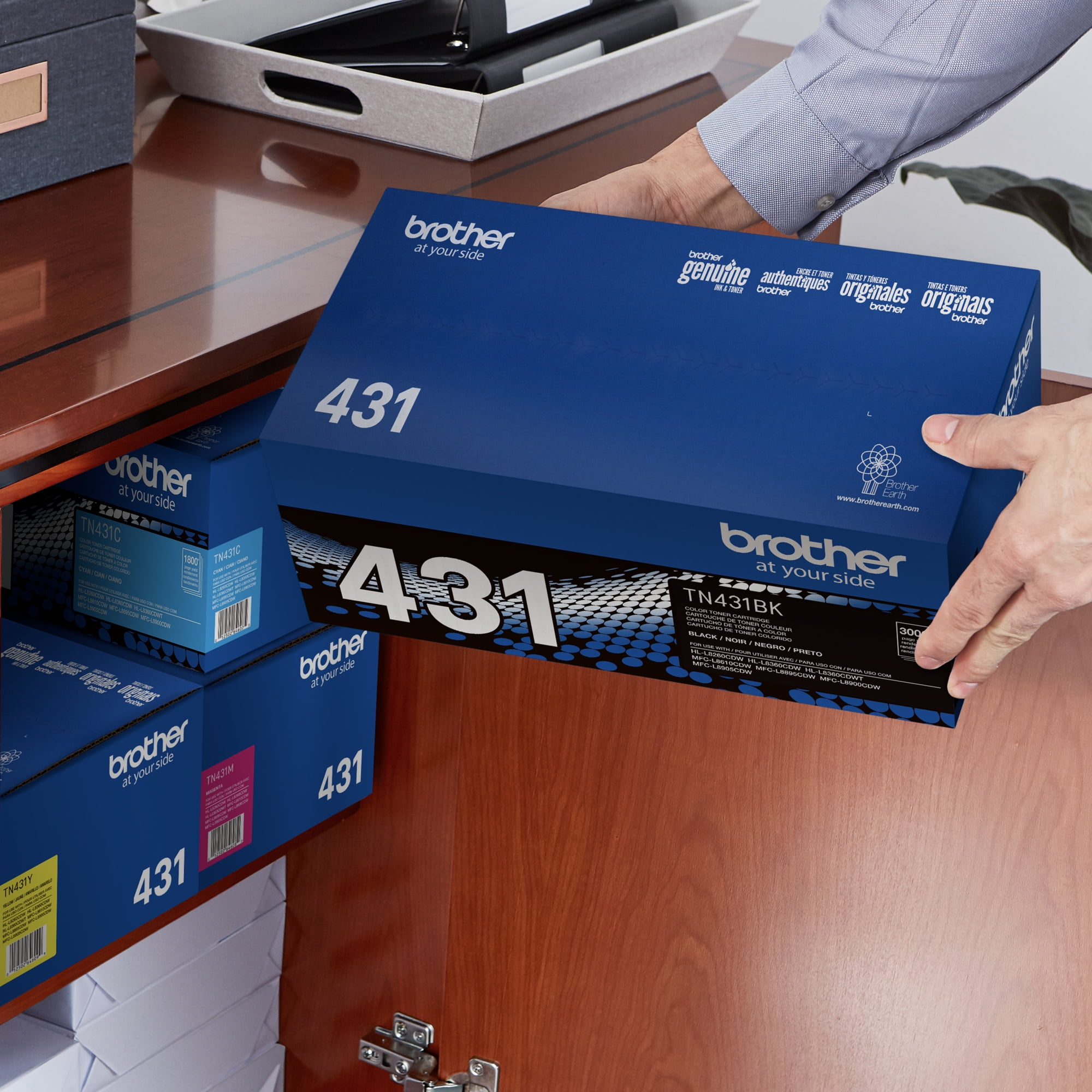 Brother Genuine TN431BK Standard Yield Black Toner Cartridge